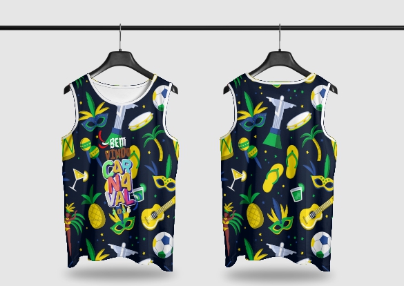 Template Camisa Abadá - Carnavalesco - Ref 2665 - ARTE VETOR